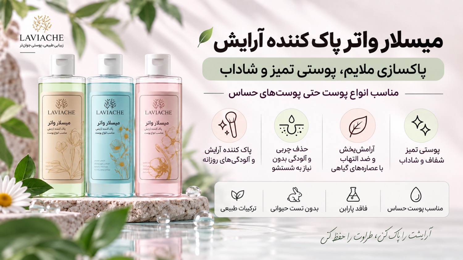میسلار واتر و پاک کننده آرایشی پوست چرب